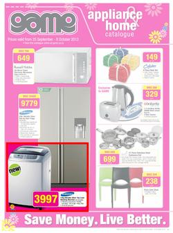 Game : Appliance & Home Catalogue (25 Sep - 8 Oct 2013), page 1
