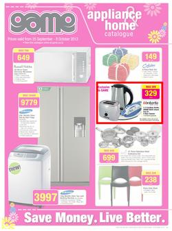 Game : Appliance & Home Catalogue (25 Sep - 8 Oct 2013), page 1