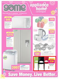 Game : Appliance & Home Catalogue (25 Sep - 8 Oct 2013), page 1