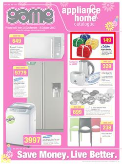 Game : Appliance & Home Catalogue (25 Sep - 8 Oct 2013), page 1