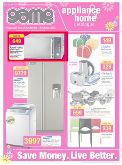 Game : Appliance & Home Catalogue (25 Sep - 8 Oct 2013), page 1