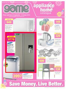 Game : Appliance & Home Catalogue (25 Sep - 8 Oct 2013), page 1