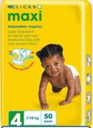 Clicks Newborn Disposable Nappies -2 pack