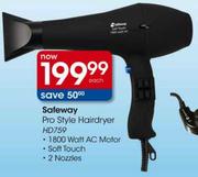Safeway Pro Style Hairdryer(HD759)-1800W