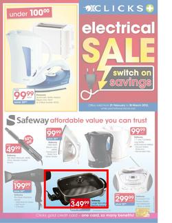 Clicks Electrical Sale (21 Feb - 10 Mar), page 1