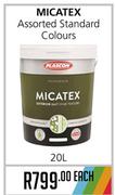 Micatex Assorted Standard Colours-20Ltr