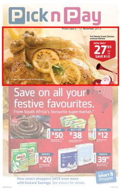 Pick n Pay Western Cape- Save On All Your Festive Favourites (5 Nov- 17 Nov), page 1