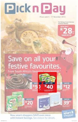 Pick n Pay KwaZulu-Natal- Save On All Your Festive Favourites (5 Nov- 17 Nov), page 1