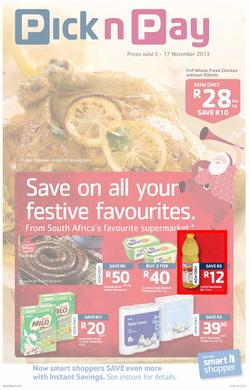 Pick n Pay KwaZulu-Natal- Save On All Your Festive Favourites (5 Nov- 17 Nov), page 1