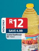 Sunfoil Sunflower Oil-750ml Each