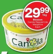 Blossom Canola Regular/Lite Margarine-1kg Each