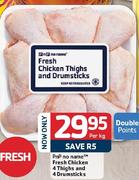 PnP No Name Fresh Chicken 4 Thights And 4 Drumsticks-Per Kg