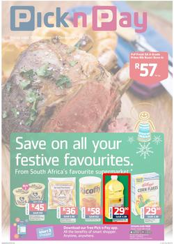 Pick n Pay Gauteng - Save On All Your Festive Favourites (19 Nov- 01 Dec 2013), page 1