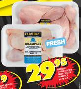 Farmbest Fresh Chicken Braai Pack-5-Piece/10-Piece-Per Kg-Each