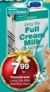 Housebrand Long Life Milk Assorted-1ltr 