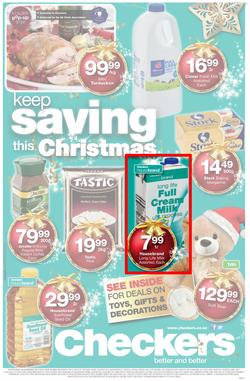 Checkers Eastern Cape : Keep Saving This Christmas (25 Nov- 08 Dec 2013), page 1