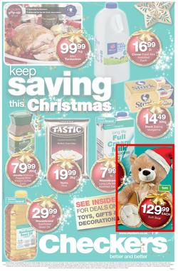 Checkers Eastern Cape : Keep Saving This Christmas (25 Nov- 08 Dec 2013), page 1
