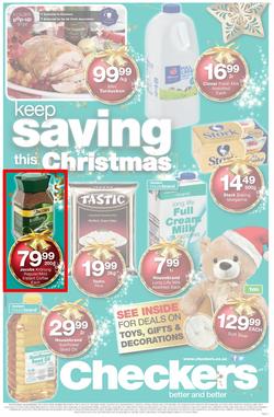 Checkers Eastern Cape : Keep Saving This Christmas (25 Nov- 08 Dec 2013), page 1