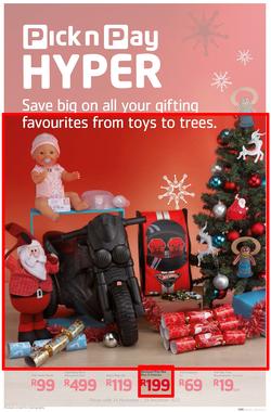 Pick n Pay Hyper: Save Big On All Your Favourites From Toys to Trees  ( 24 Nov - 29 Dec 2013), page 1