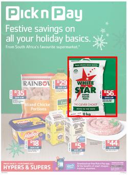 Pick n Pay Western Cape : Festive savings on your holiday basics ( 03 Dec - 16 Dec 2013), page 1