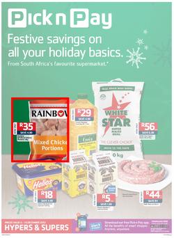 Pick n Pay Western Cape : Festive savings on your holiday basics ( 03 Dec - 16 Dec 2013), page 1