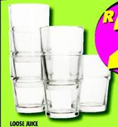 Loose Juice Glass Stackable-210ml Each