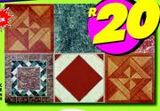 PVC Self-Adhesive Floor Tiles-30.5x30.5cm Assorted 9's Each