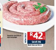 Bulk Oukraal Wors-Per kg