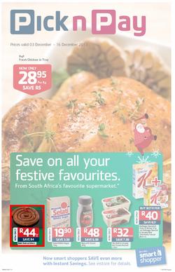 Pick n Pay Western Cape- Save On All Your Festive Favourites (03 Dec - 16 Dec 2013 ), page 1