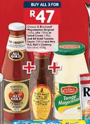 Crosse&BlackwellMayonnaiseOriginal750G,Lite790GOrSaladCream790G&TomatoSauce700MlMrsHSBallChutney470G