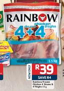 Rainbow Frozen Chicken 4 Drums & 4 Thighs- 1.5kg
