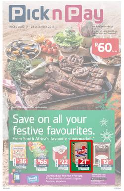 Pick n Pay Eastern Cape- Save On All Your Festive Favourites (17 Dec - 29 Dec 2013 ), page 1
