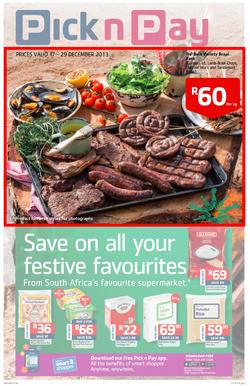 Pick n Pay Kwazulu-Natal : Save On All Your Festive Favourites (17 Dec - 29 Dec 2013 ), page 1