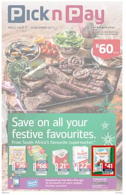 Pick n Pay Western Cape- Save On All Your Festive Favourites (17 Dec - 29 Dec 2013 ), page 1