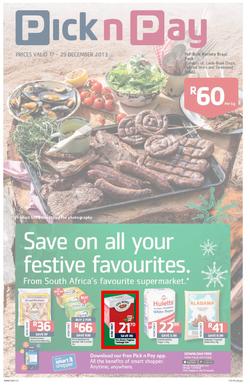 Pick n Pay Western Cape- Save On All Your Festive Favourites (17 Dec - 29 Dec 2013 ), page 1