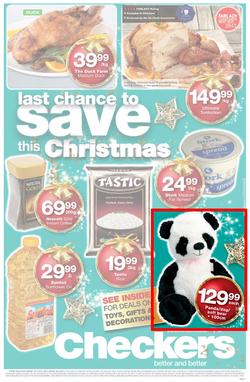 Checkers Eastern Cape : Last Chance To Save This Christmas ( 16 Dec - 29 Dec 2013 ), page 1