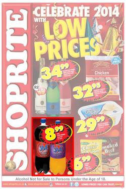 Shoprite : Celebrate 2014 With Low Prices ( 27 Dec - 06 Jan 2014 ), page 1