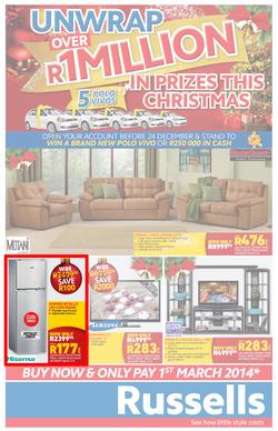 Russells : Prizes This Christmas ( 25 Dec - 21 Jan 2014 ) , page 1