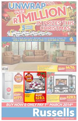 Russells : Prizes This Christmas ( 25 Dec - 21 Jan 2014 ) , page 1