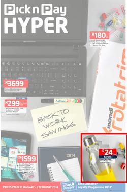 Pick n Pay Hyper : Back To Office ( 21 Jan - 02 Feb 2014 ), page 1