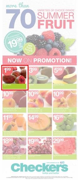 Checkers Eastern Cape : Summer Fruit Specials ( 21 Jan - 02 Feb 2014 ) , page 1