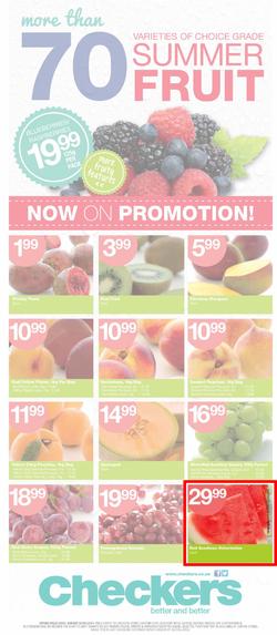 Checkers Eastern Cape : Summer Fruit Specials ( 21 Jan - 02 Feb 2014 ) , page 1