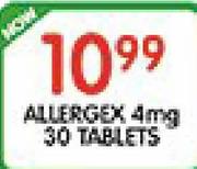 Allergex 4mg 30 Tablets