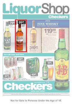 Checkers Western Cape : Liquor Shop Specials ( 20 Jan - 01 Feb 2014 ), page 1