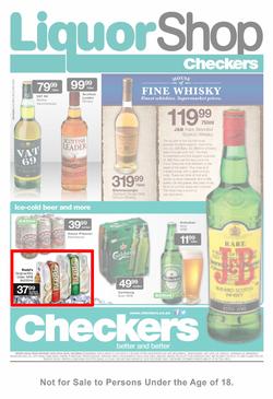 Checkers Western Cape : Liquor Shop Specials ( 20 Jan - 01 Feb 2014 ), page 1