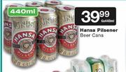 Hansa Pilsener Beer Cans-6x440ml