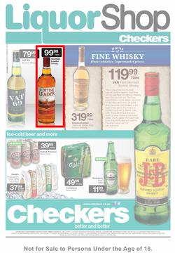 Checkers Eastern Cape : Liquor Shop Specials ( 20 Jan - 02 Feb 2014 ), page 1