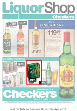 Checkers Eastern Cape : Liquor Shop Specials ( 20 Jan - 02 Feb 2014 ), page 1