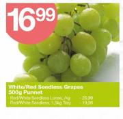 Red/White Seedless Grapes Loose-Per Kg