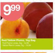 Red/Yellow Plums-1Kg Bag